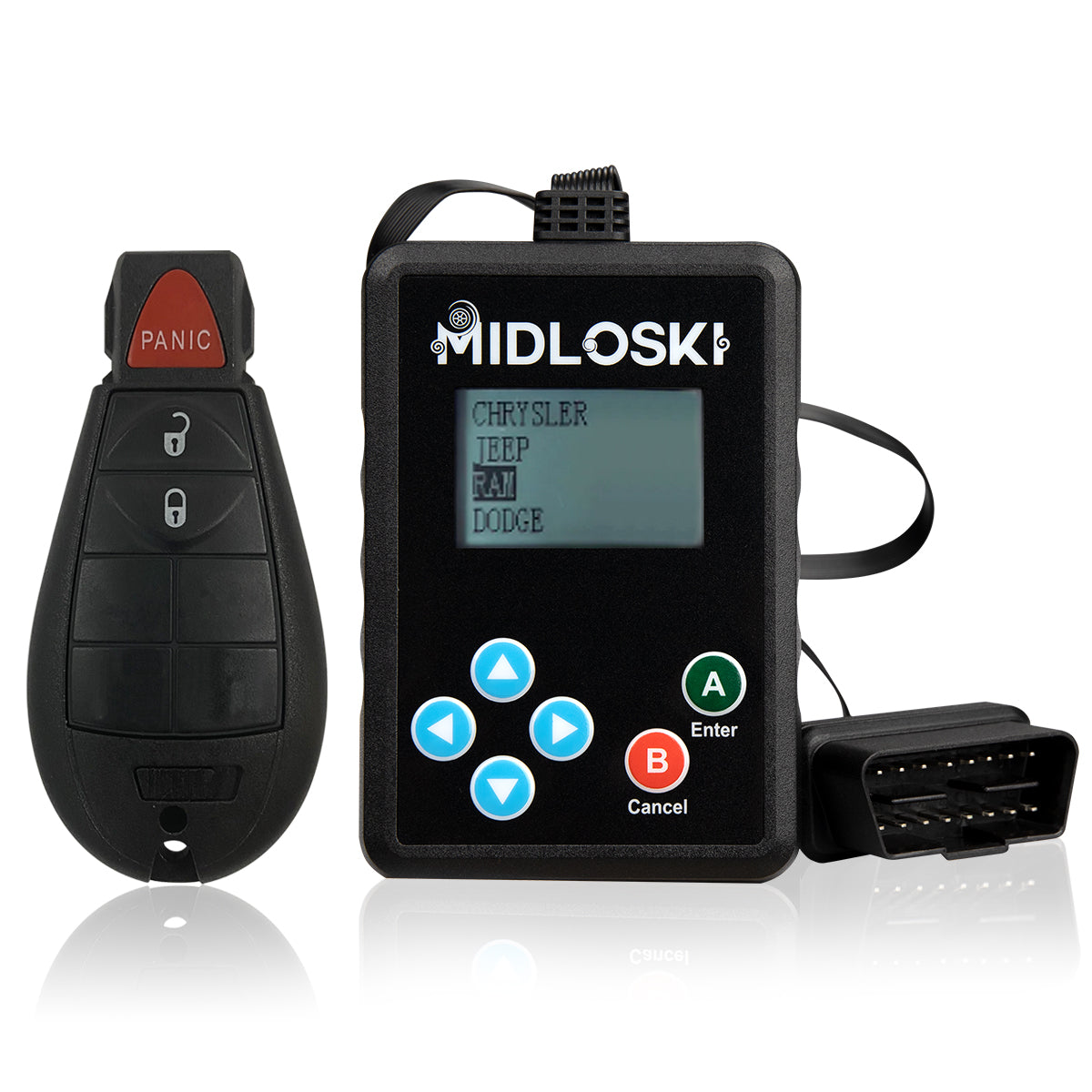 Midloski Versatile Programmer & Key Fob for Chrysler Dodge Jeep WV